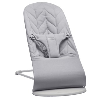 BabyBjorn supamoji kėdė „Bouncer Bliss“, šviesiai pilka, su žiedlapiais, dygsniuota, 006124