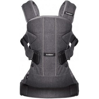 BabyBjorn Рюкзак-кенгуру Baby Carrier One, Cotton Mix, Dark grey/Grey 098094