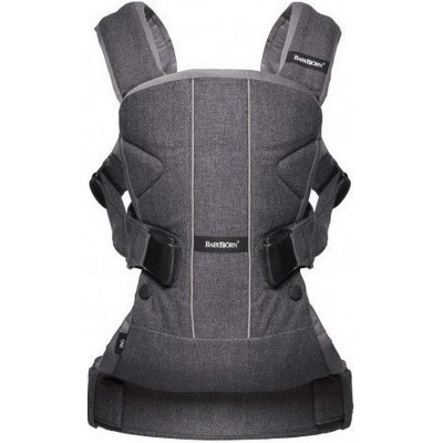 BabyBjorn Рюкзак-кенгуру Baby Carrier One, Cotton Mix, Dark grey/Grey 098094