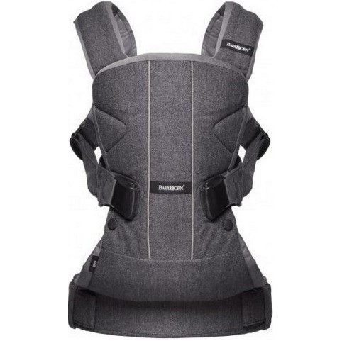 BabyBjorn Рюкзак-кенгуру Baby Carrier One, Cotton Mix, Dark grey/Grey 098094