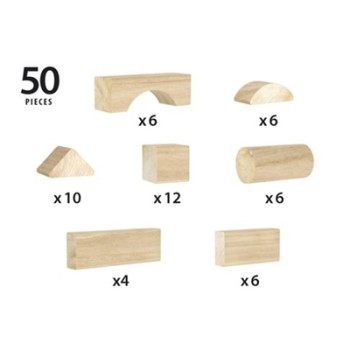 Brio 50 Natural Blocks Koka kluči 30113