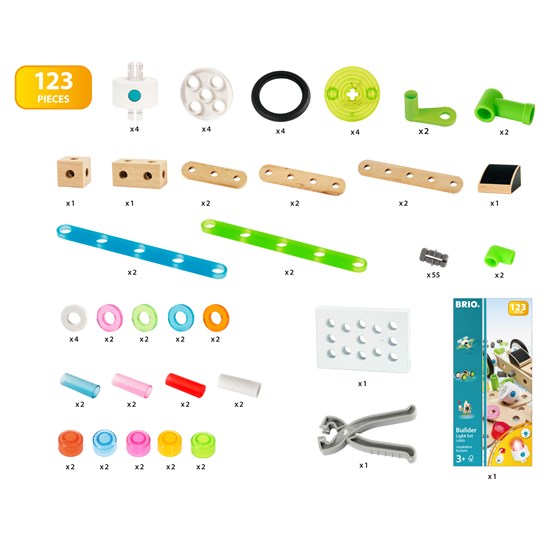 Brio Builder Light Set 120 pcs. Būvniecības komplekts 34593