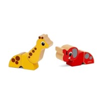 Brio Magnetic Giraffe and Elephant Magnētiskie koka kluči 30284