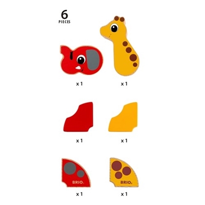 Brio Magnetic Giraffe and Elephant Magnētiskie koka kluči 30284