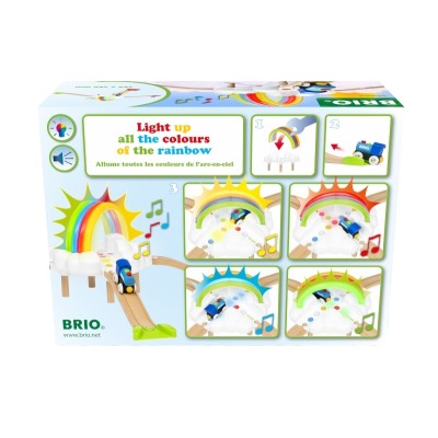 Brio My First Railway Light Up Rainbow Set Деревянная железная дорога 36002