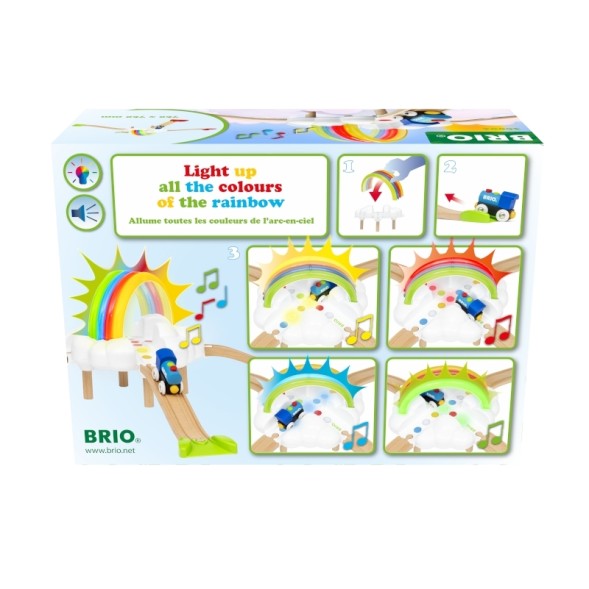 Brio My First Railway Light Up Rainbow Set Деревянная железная дорога 36002