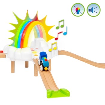 Brio My First Railway Light Up Rainbow Set Koka dzelzceļš 36002