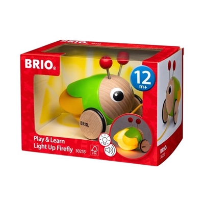 Brio Play and Learn Light Up Firefly Деревянная каталка на веревочке 30255