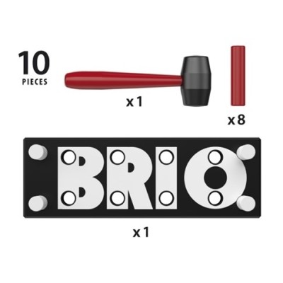 Brio Pounding Bench Koka rotaļlieta ar āmuru 30515