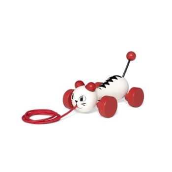Brio Pull Along Cat Koka velkamā rotaļlieta 30187