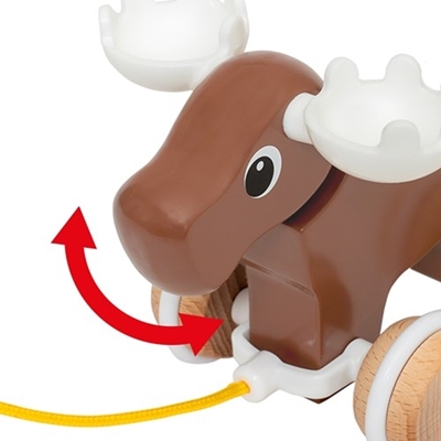 Brio Pull Along Moose Деревянная каталка на веревочке 30341