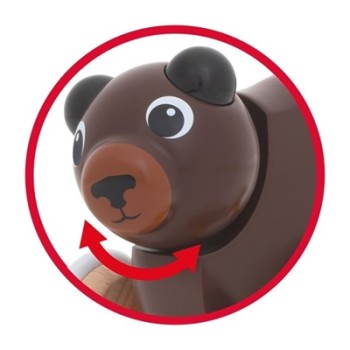 Brio Push Along Bear Stumjama koka rotaļlieta 30338