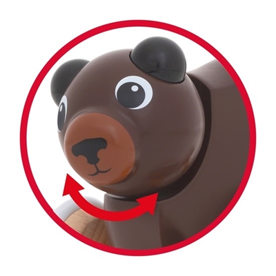 Brio Push Along Bear Stumjama koka rotaļlieta 30338
