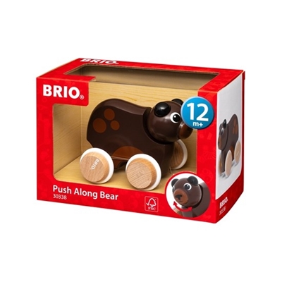 Brio Push Along Bear Stumjama koka rotaļlieta 30338