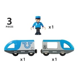 Brio Travel Battery Train Пассажирский поезд 33506