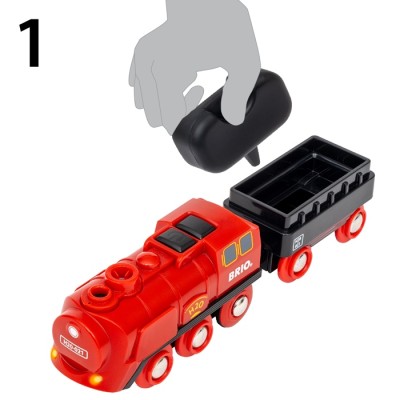 Brio Battery Steam Train Set Деревянная железная дорога 36017