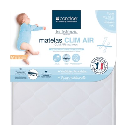 Candide Divu zonu bērnu matracis Vasara/Ziema Clim Air 60х120 см