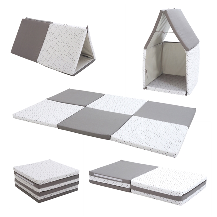 Candide Daudzfunkcionāls spēļu paklājiņš XL 5in1 Grey and White 595121