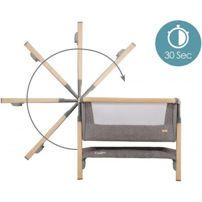 Tutti Bambini CoZee Bedside crib Oak/Charcoal кроватка