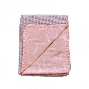 Lodger Dreamer Honeycomb Kokvilnas sedziņam 75x100 cm, Blush, DM 054