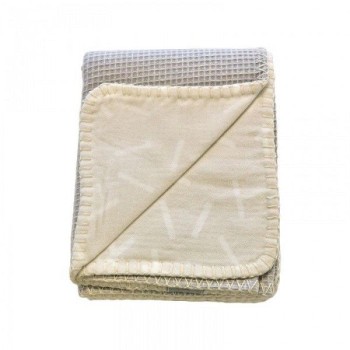 Lodger Dreamer Honeycomb Kokvilnas sedziņam 75x100 cm, Ivory, DM 069