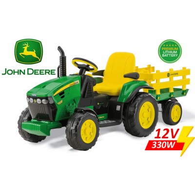 Peg Perego John Deere Ground Force with trailer 12V Детский электро трактор IGOR0047
