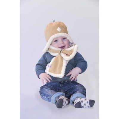 Lodger Hatter Fleece Scandinavian Cepure, 3-6m, Coal, HT 577_6-12