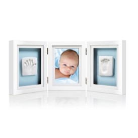 Pearhead Babyprints Deluxe Desk Frame Komplekts mazuļa pēdiņu/rociņu nospieduma izveidošanai Blue P63006