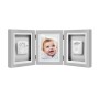 Pearhead Babyprints Deluxe Desk Frame Komplekts mazuļa pēdiņu/rociņu nospieduma izveidošanai Gray P63007