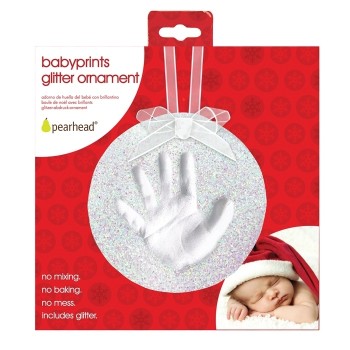 Pearhead Babyprints Glitter Ornament Komplekts mazuļa pēdiņu/rociņu nospieduma izveidošanai 50019