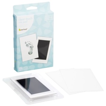Pearhead Clean-touch Ink Pad Baby Footprint/Handprint Kit Black 00007
