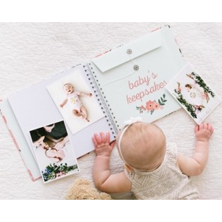 Pearhead Floral Baby's Memory Book And Sticker Set Pirmais mazuļa albums 72091
