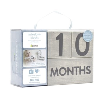Pearhead Milestone Blocks Wooden Blocks Grey 60110