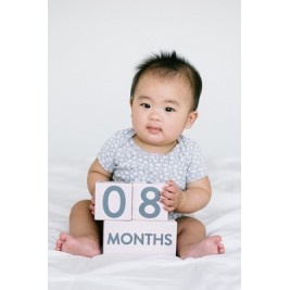 Pearhead Milestone Blocks Wooden Blocks Pink 60112