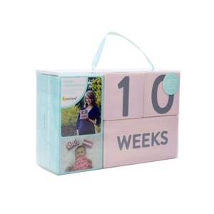 Pearhead Milestone Blocks Wooden Blocks Pink 60112