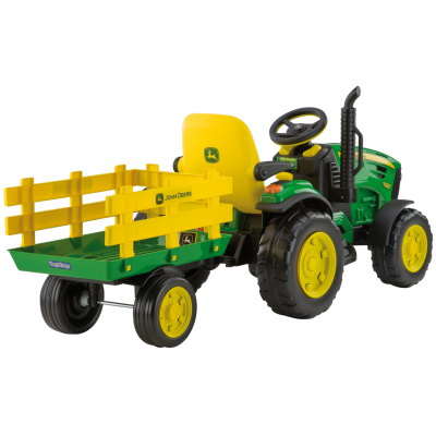 Peg Perego John Deere Ground Force with trailer 12V Детский электро трактор IGOR0047