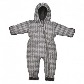 Lodger Skier Polyester Print kombinezons 3-6m, Coal, SK 577_3-6