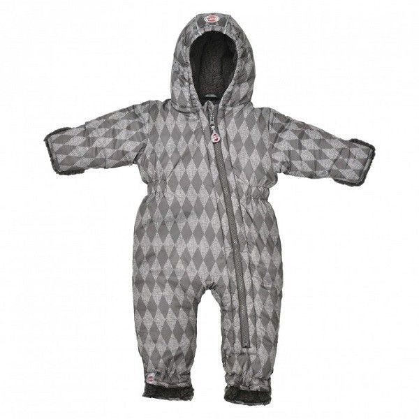Lodger Skier Polyester Print kombinezons 3-6m, Coal, SK 577_3-6