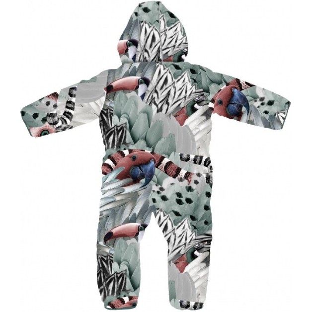 Lodger Skier Polyester Print Botanimal Parrot kombinezons 6-12m, SK 595 6-12