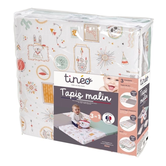 Tineo Clever playmat Daudzfunkcionāls spēļu paklājiņš 3in1 Indian 595584