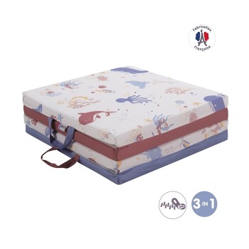 Tineo Clever playmat Daudzfunkcionāls spēļu paklājiņš 3in1 Ocean 595580