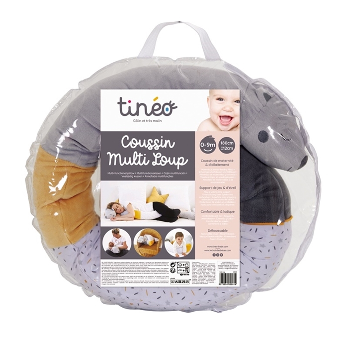 Tineo Coussin Multi Loup Подушка подкова Wolf 180cm 405581