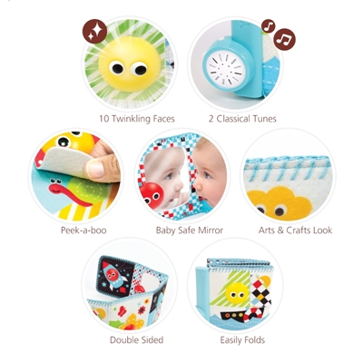 Yookidoo Lights and Music First Book Мягкая книжечка 40202-1