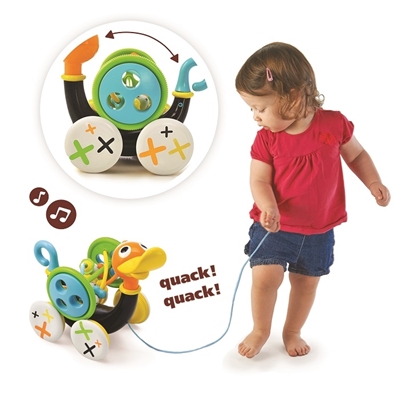 Yookidoo Pull Along Whistling Duck Музыкальная игрушка каталка 40129