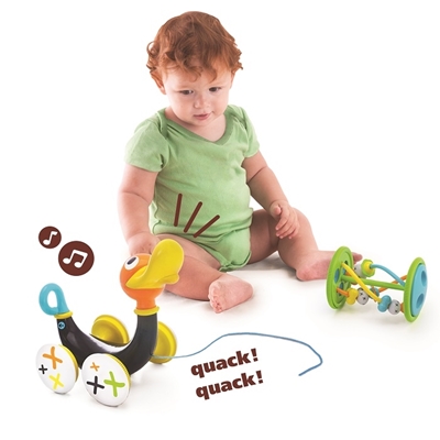 Yookidoo Pull Along Whistling Duck Музыкальная игрушка каталка 40129