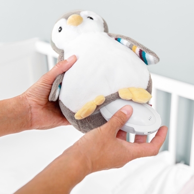 ZaZu Phoebe Muzikāla mīksta rotaļlieta ar nakts gaismu Penguin
