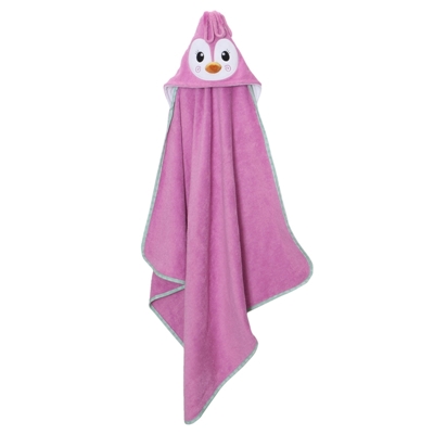 Zoocchini pingviin Penny laste rätik kapuutsiga