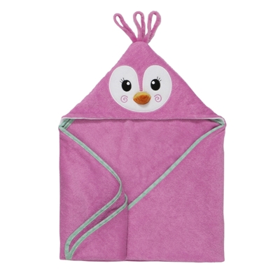 Zoocchini pingviin Penny laste rätik kapuutsiga