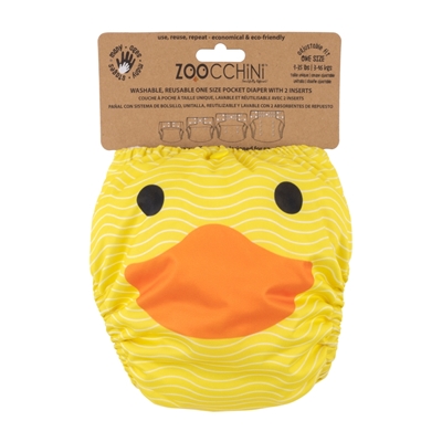 Zoocchini Puddles The Duck Universālas atkārtoti lietojamās autiņbiksītes