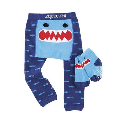 Zoocchini Sherman The Shark Детские леггинсы и носочки 6-12 M